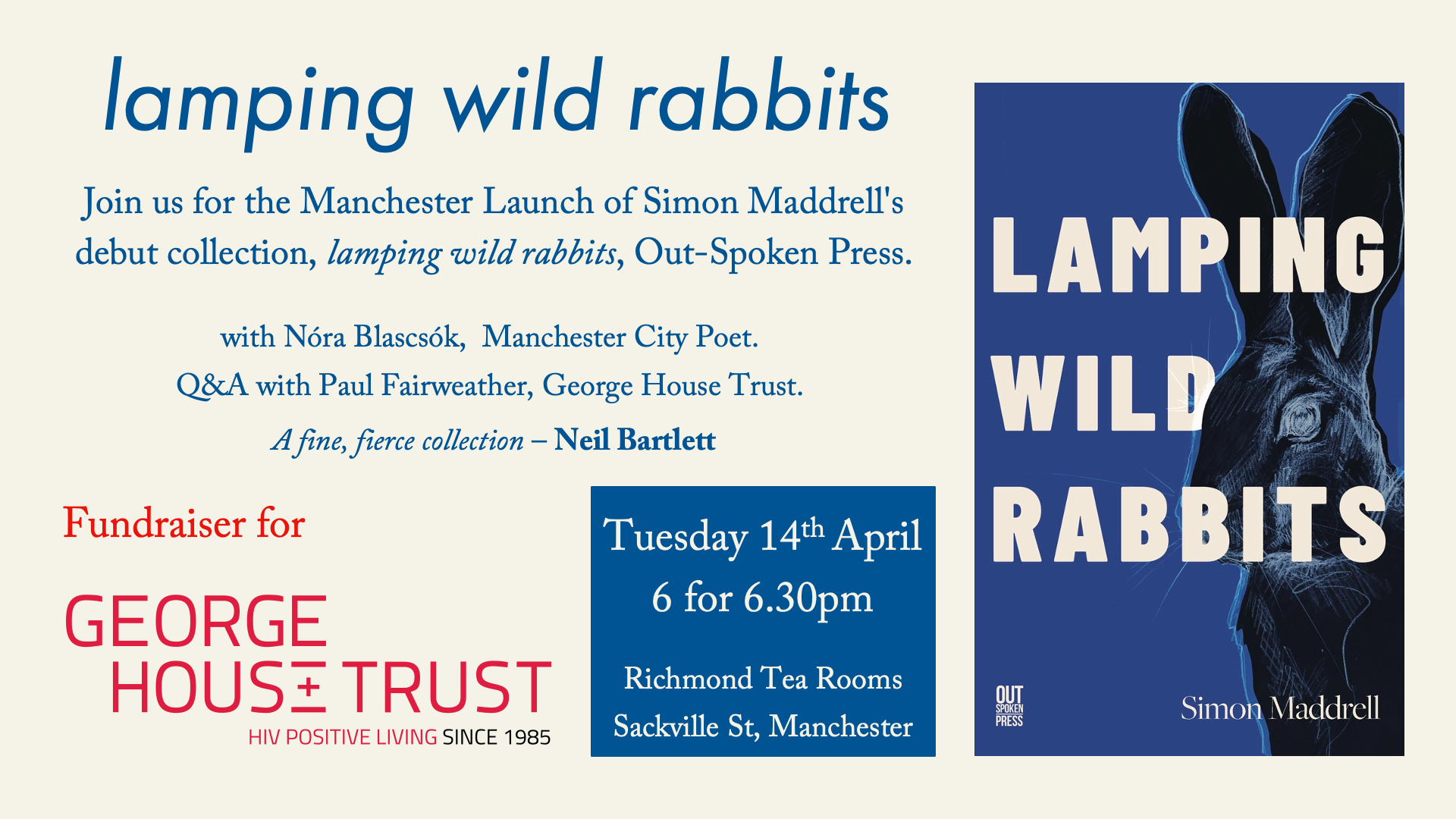 Launch: ‘lamping wild rabbits' in aid of George House Trust ...